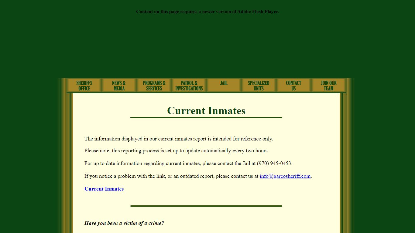 Current Inmates - garcosheriff.com